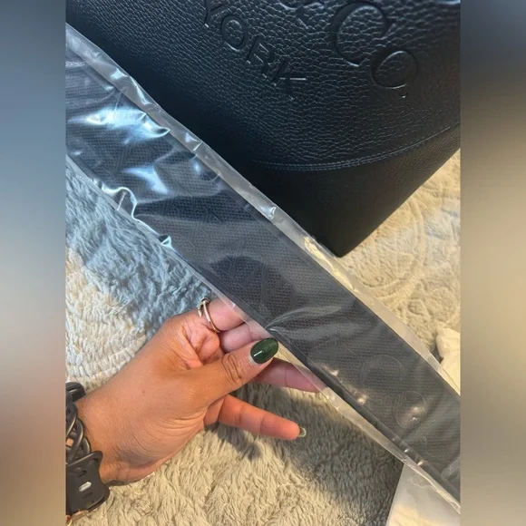 Large Tiffany & Co. Black Leather Bag - Picture 5 of 7